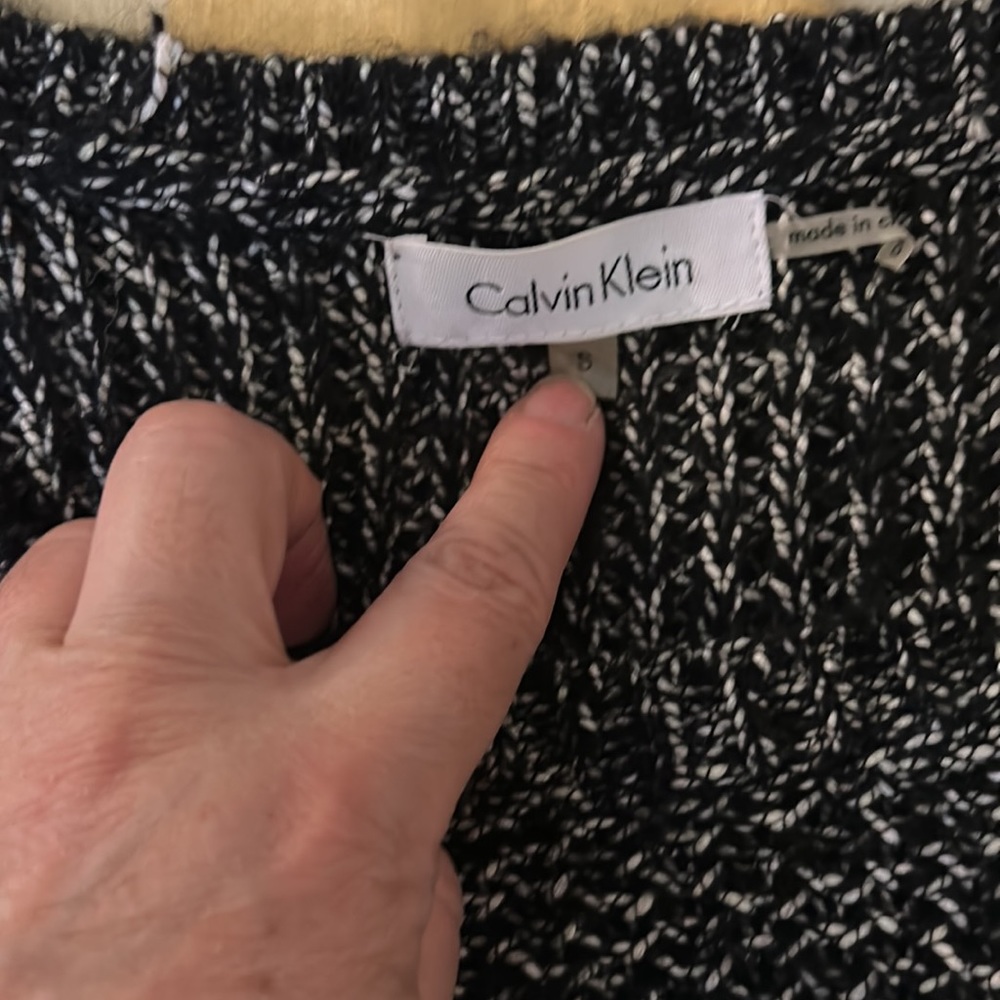 Calvin Klein Marled Knit Crew Neck Tunic Sweater S - Picture 5 of 5